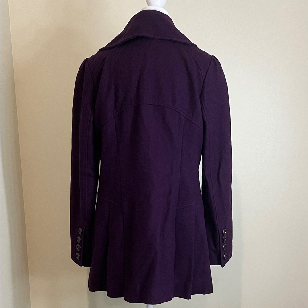 Guess Women's Dark Purple Pea Coat Size L - Picture 4 of 8